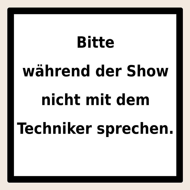 Warnhinweis: Techniker. (black/white)
