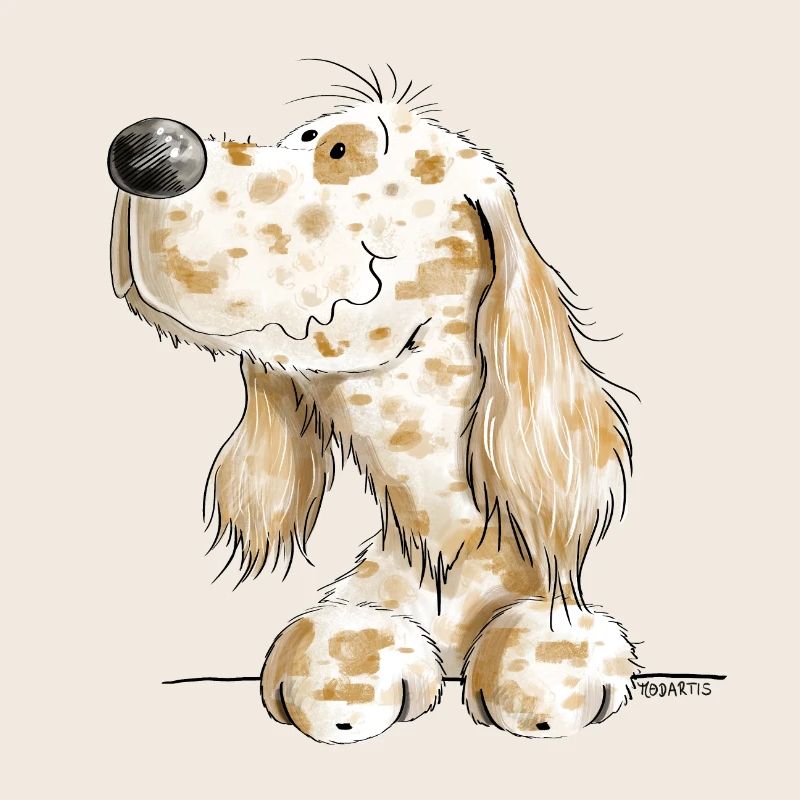 Englischer Setter Kopf I Hunde Comic Geschenk