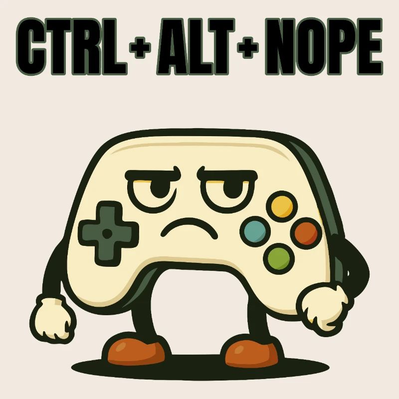 CTRL ALT NOPE Controller-Meme