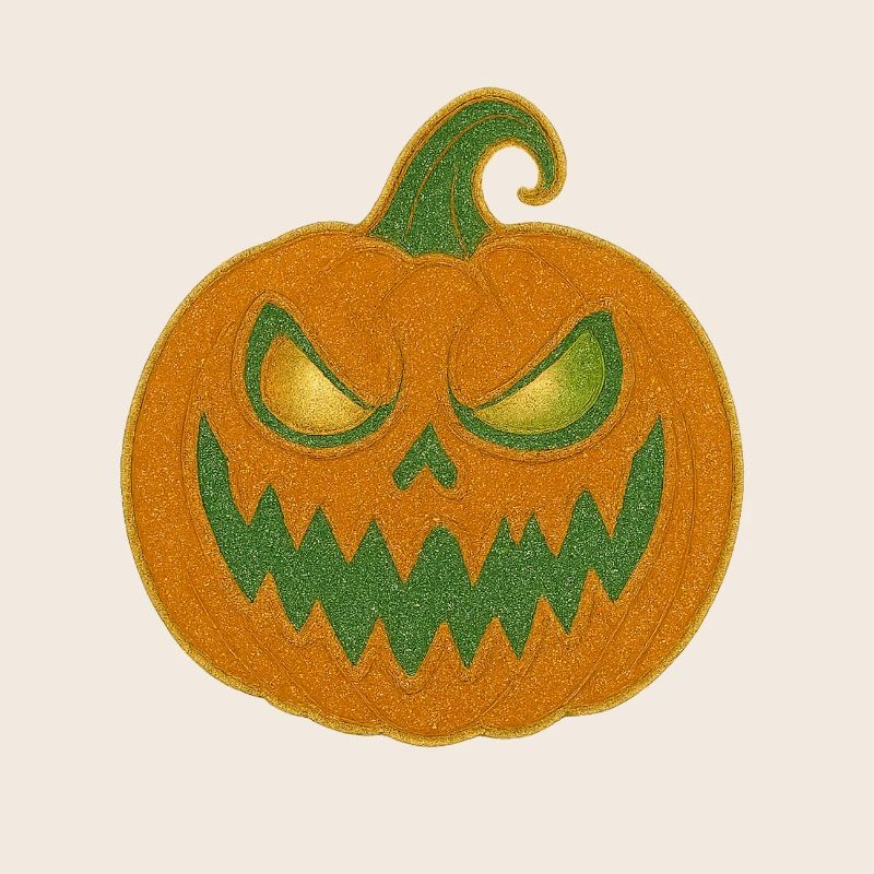 Grim Pumpkin Halloween Patch
