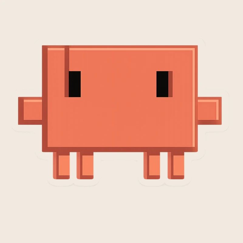 Claude Code Pixel AI Mascot Dev Sticker