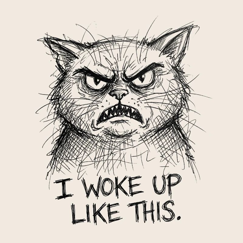 Wütige Katzen-Scribble