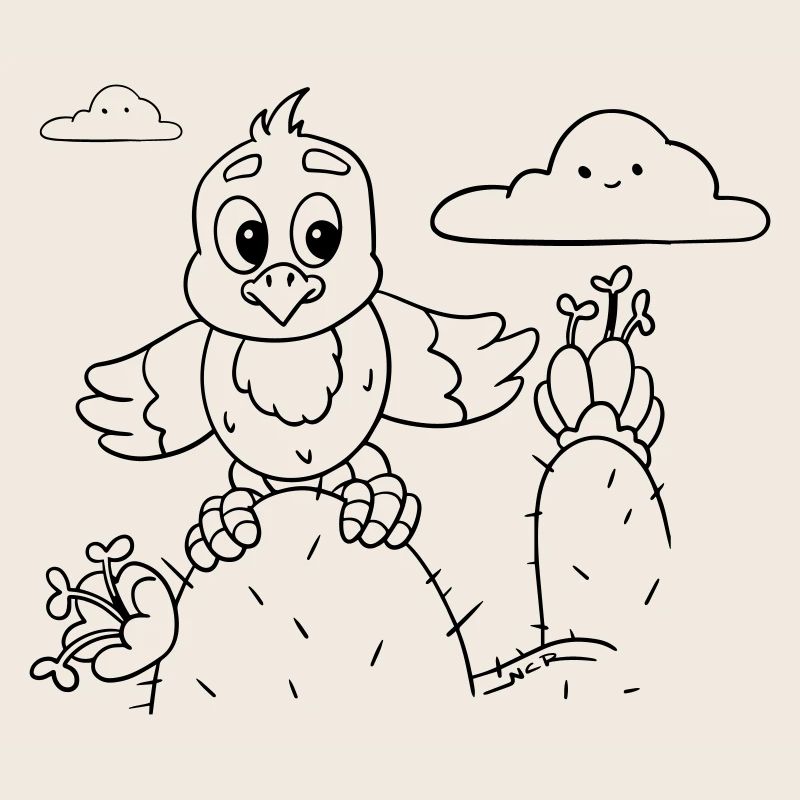 Design for creatives: Vulture coloring page