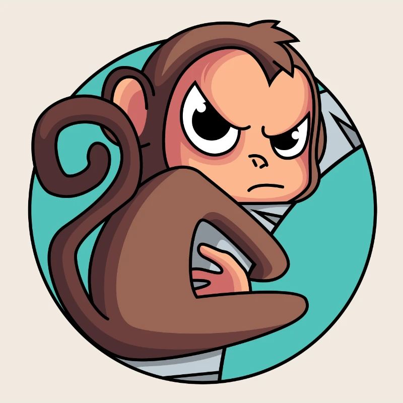 Monkey driven up the wall