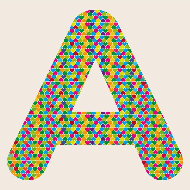 Buntes Herz-A Design – Einzigartig & Stylisch!