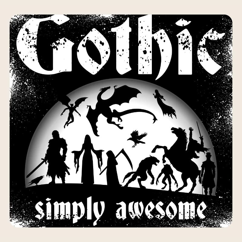 Gothic, spooky full moon creatures