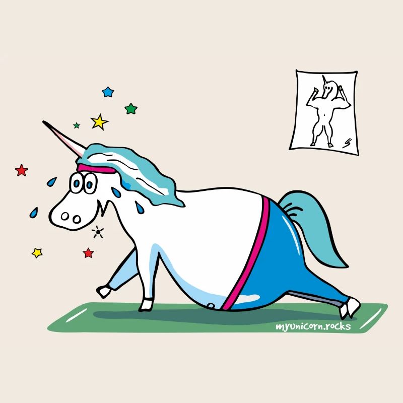 "Fluffy" fat unicorn - mopsiges Einhorn