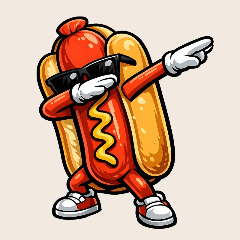 Dabbing Hot Dog