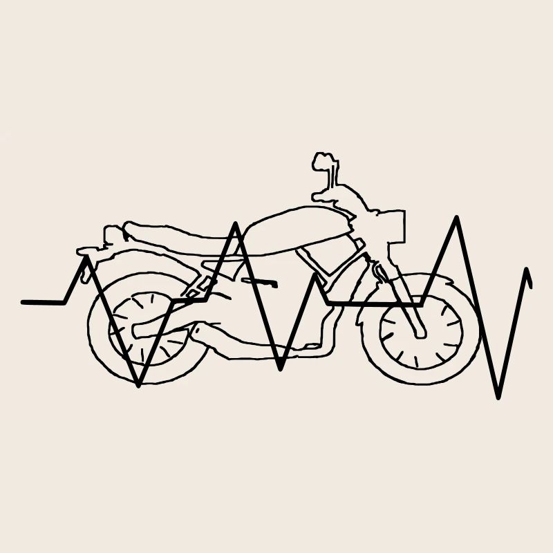 Motorrad Herzfrequenz Geschenk Geschenkidee