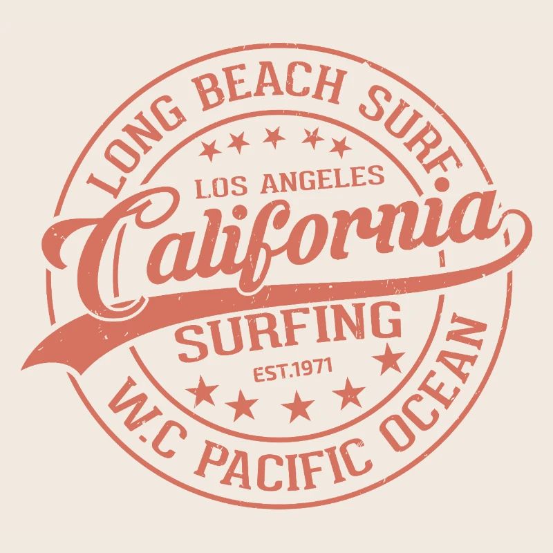 California Surfer Waves Pattern