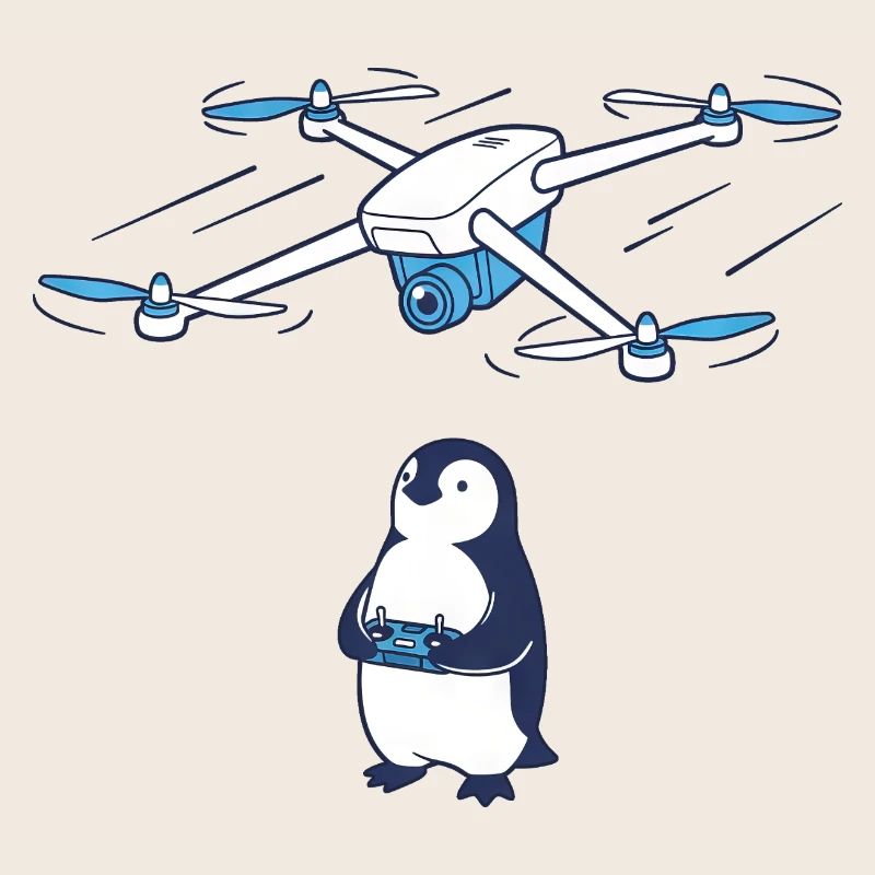 Drone and Penguin