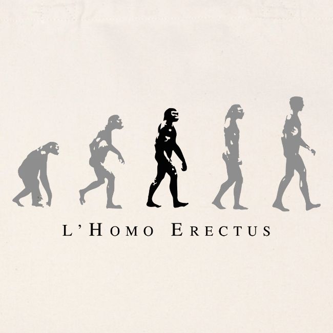 L'Homo Erectus Logo Gris - Noir