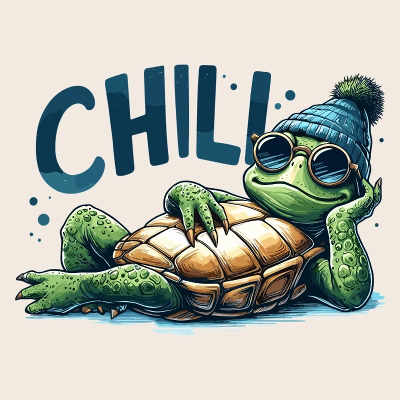 Chill Toad Turtle Cool Chill Gift