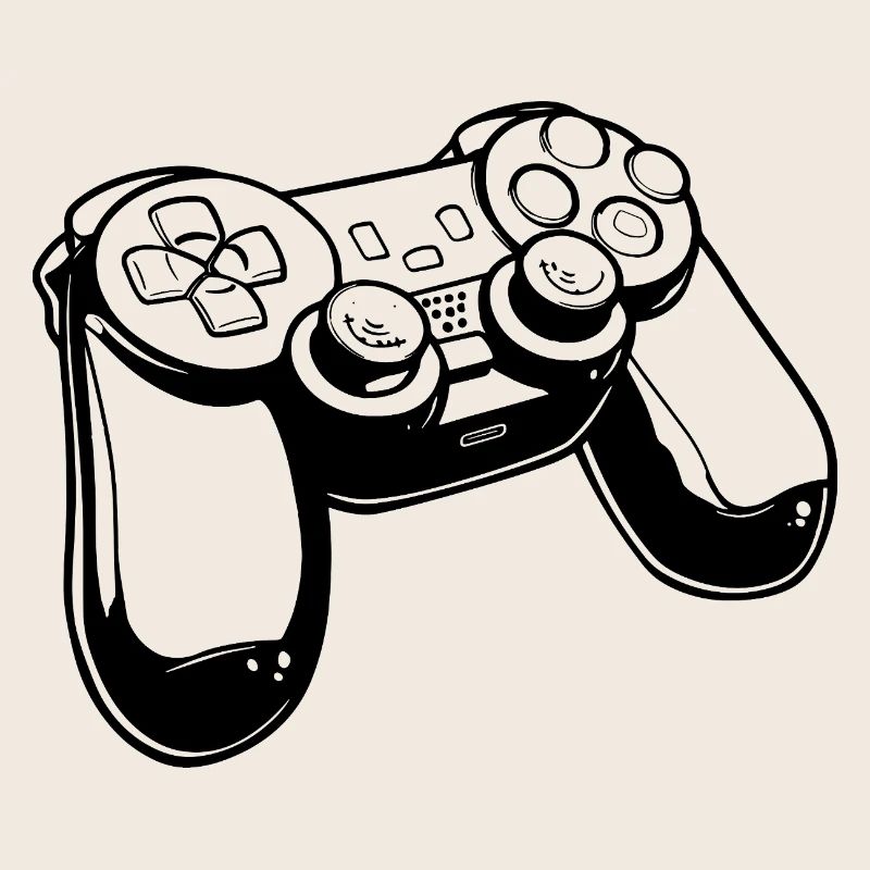 Gaming Controller Zeichnung