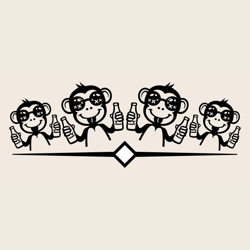 Monkey Party Team Funny