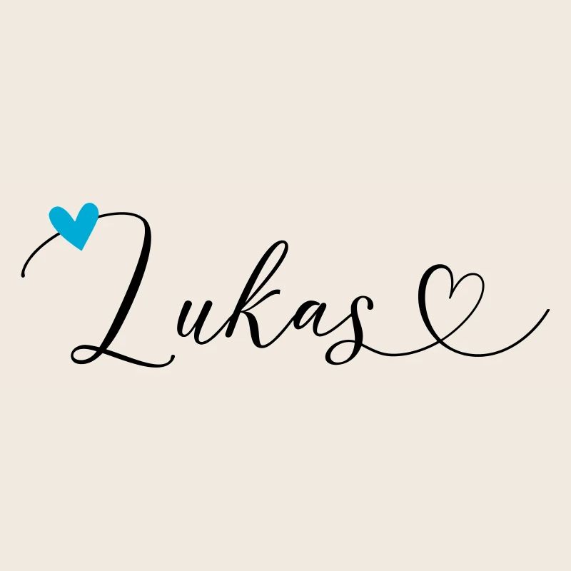 Lukas Surname First name Calligraphy Heart