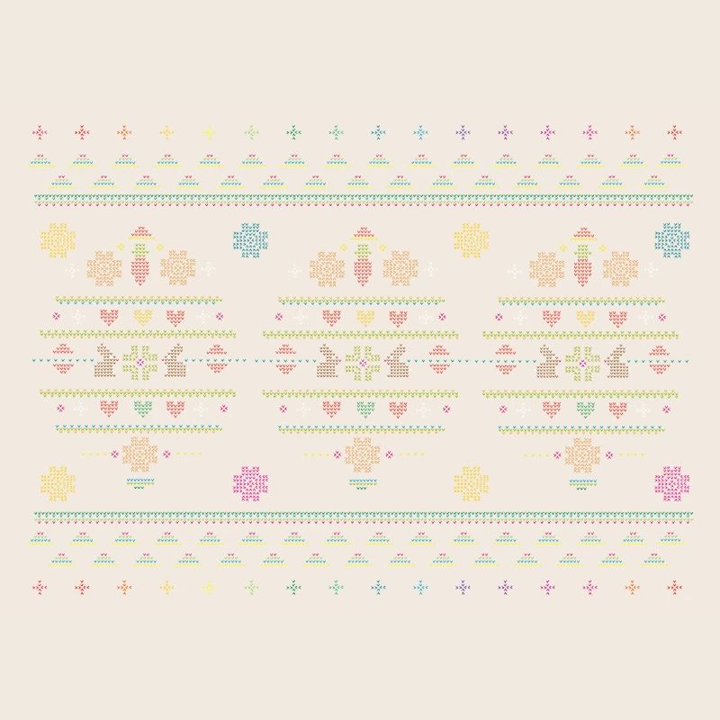 Easter motifs in knitting pattern style for Easter