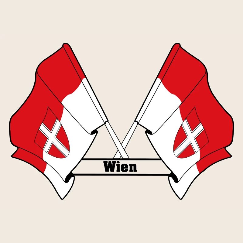 Wien Flags with Text