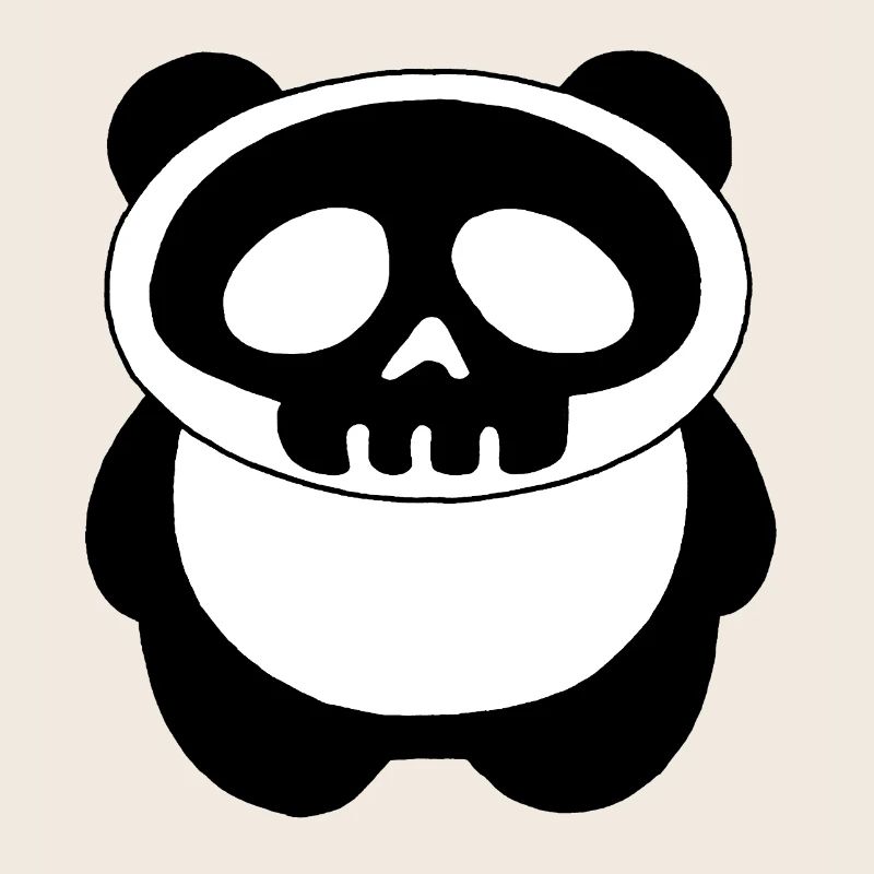 Panda-Schädel