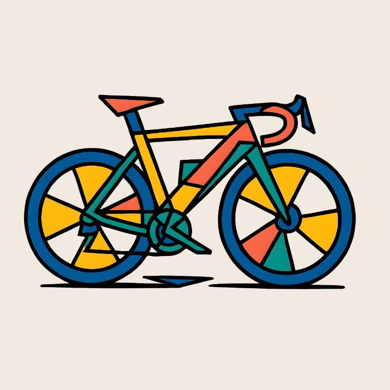 Vélo abstrait éclatant