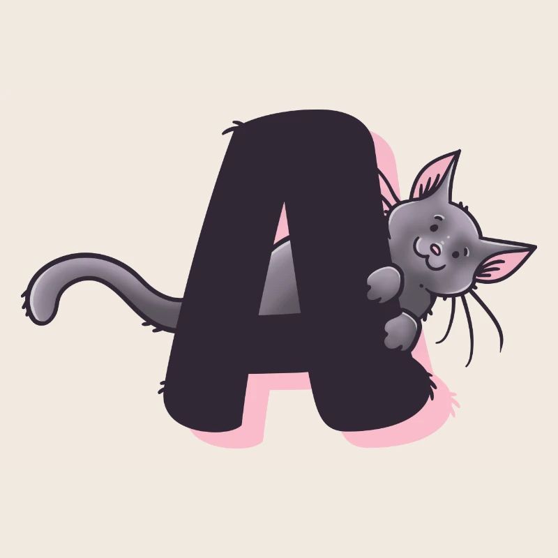 Katze Buchstabe A