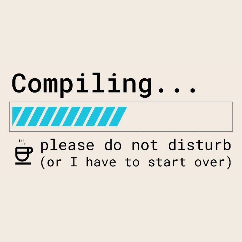 Funny Programmer T-Shirt - Compiling Please