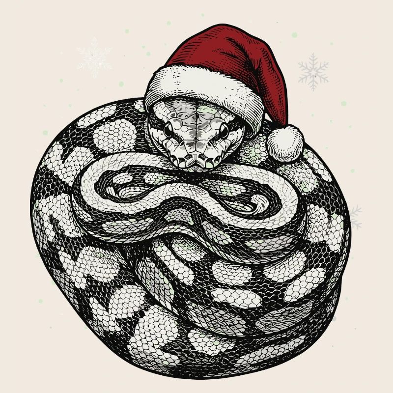 Serpent roi python roi de Noël Python boule