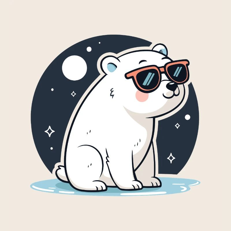 Rote Eisbär-Kosmische Brille