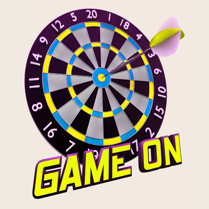 Jeu de fléchettes activé - Jaune