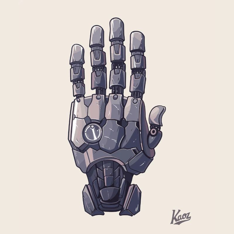 Roboter- oder Cyborg-Hand