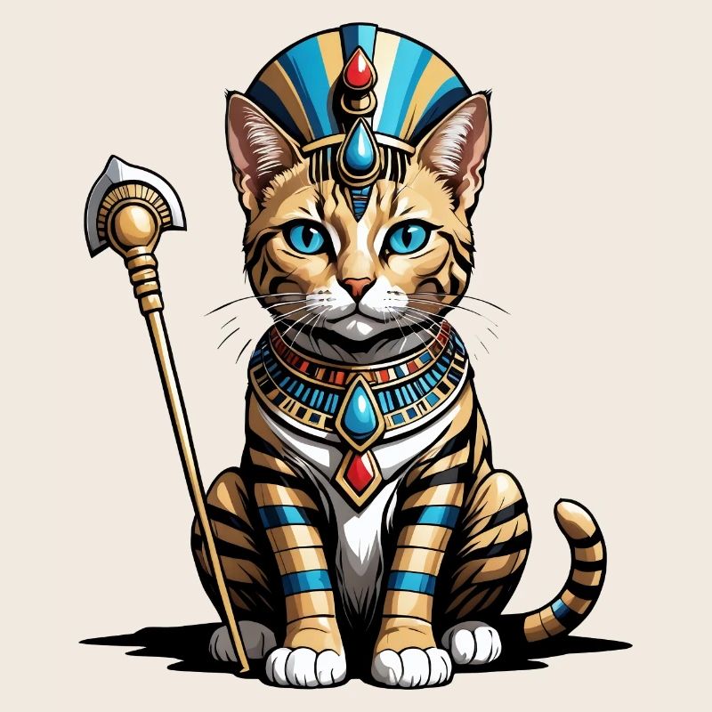 Chat Pharaon Chat Égypte Pyramide Cadeau