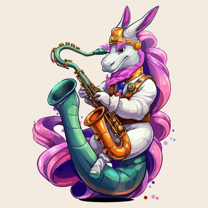 Funkelndes Einhorn Saxophon