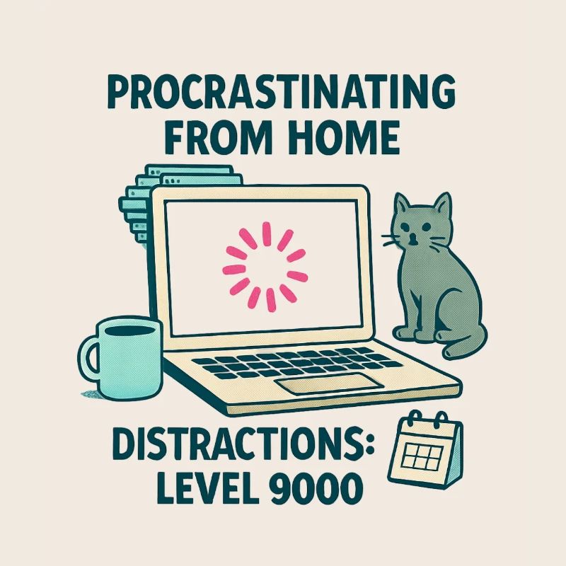 Humor Procrastination Telecommuting Chat and Coffee