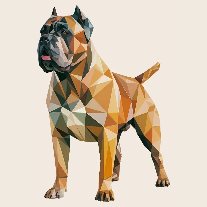 Mastiff - Cool Low Poly  Logo