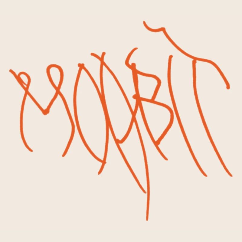 Lignes de graffiti orange Moabit Berlin