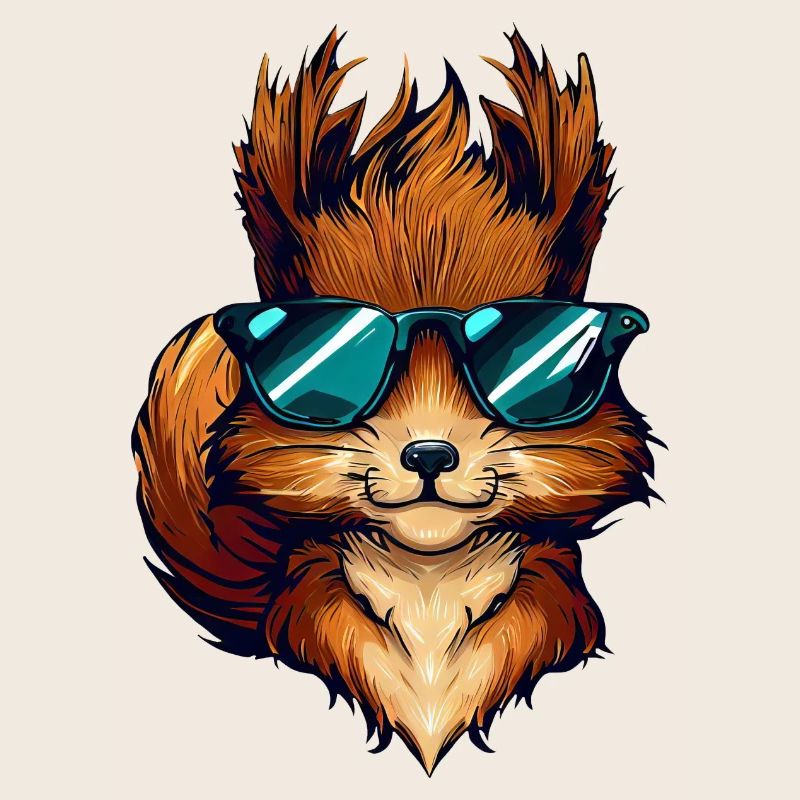 Cool Eichhörnchen - Eichhörnchen mit Sonnenbrille