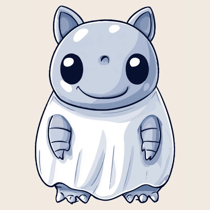 Gürteltier Halloween Comic Geist