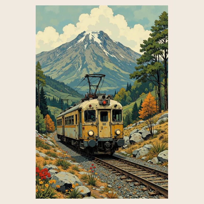 Image de train rétro
