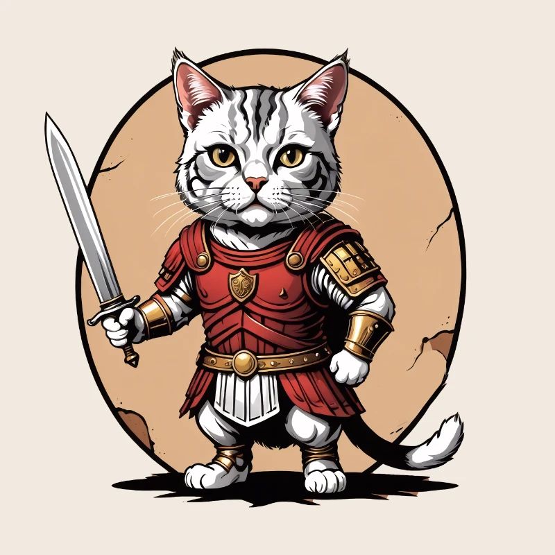 Cat Römischer Krieger Katze Geschenk