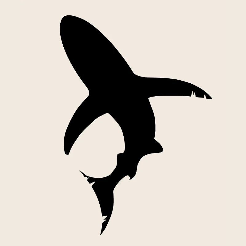 Silhouette de poisson requin