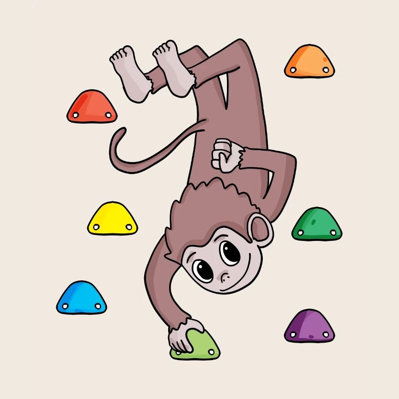 Affe an der Kletterwand - Klettern - Geschenk