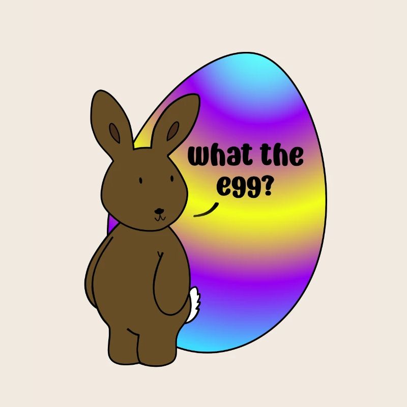Joyeuses Pâques - Lapin de Pâques avec œuf de Pâques