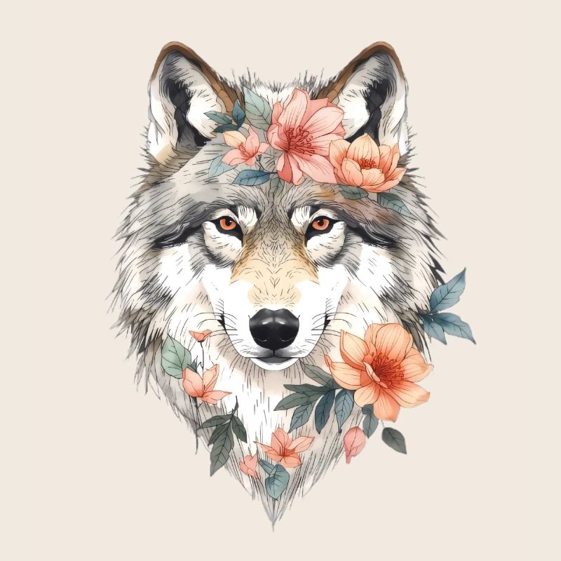 Blütenwolf Portrait