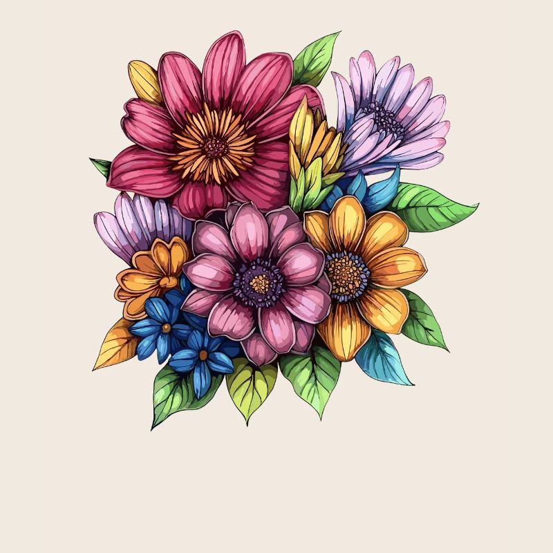 Explosion de couleurs du tourbillon de fleurs