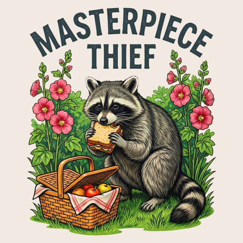Waschbär-Picknickdieb