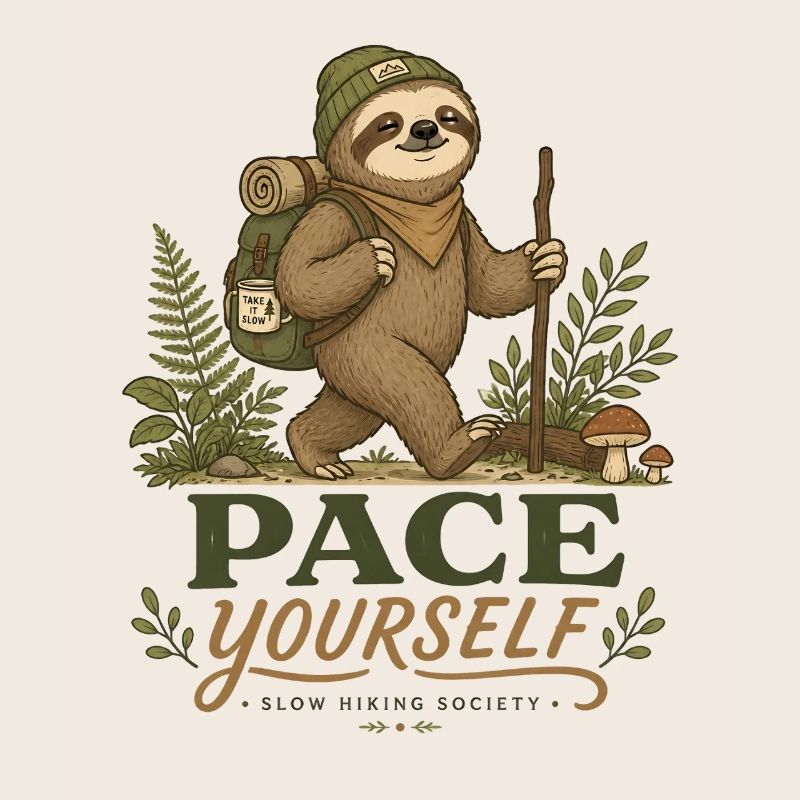 Pace Yourself Sloth Hiking