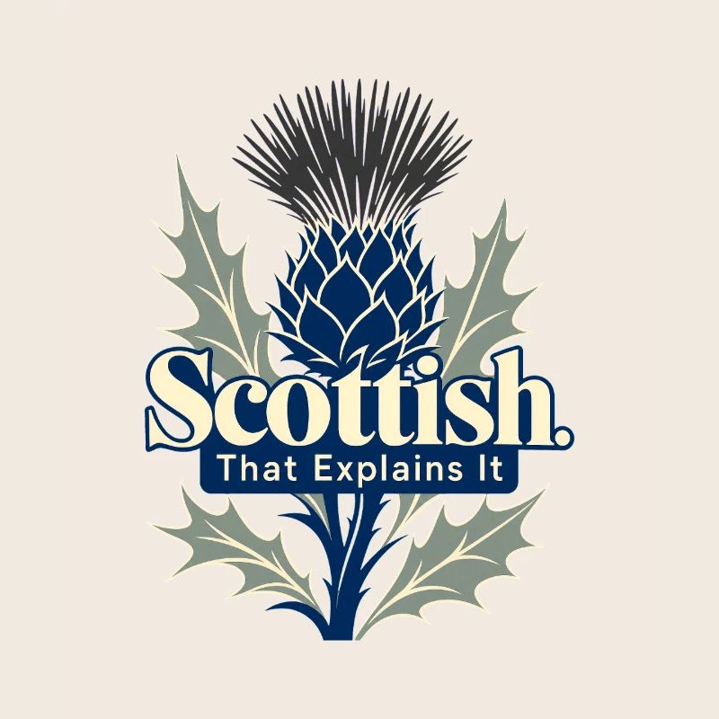 Scottish That Explains It Funny Scot Pride Thistle