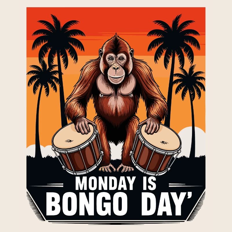 Monkey Bongo Drummer