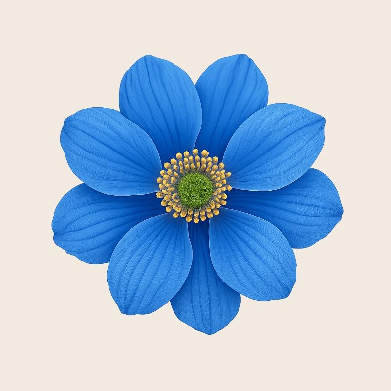 Cobalt Blue Flower Star Pattern