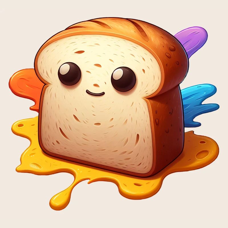 Bread Toast Sandwich Cute Face Baker